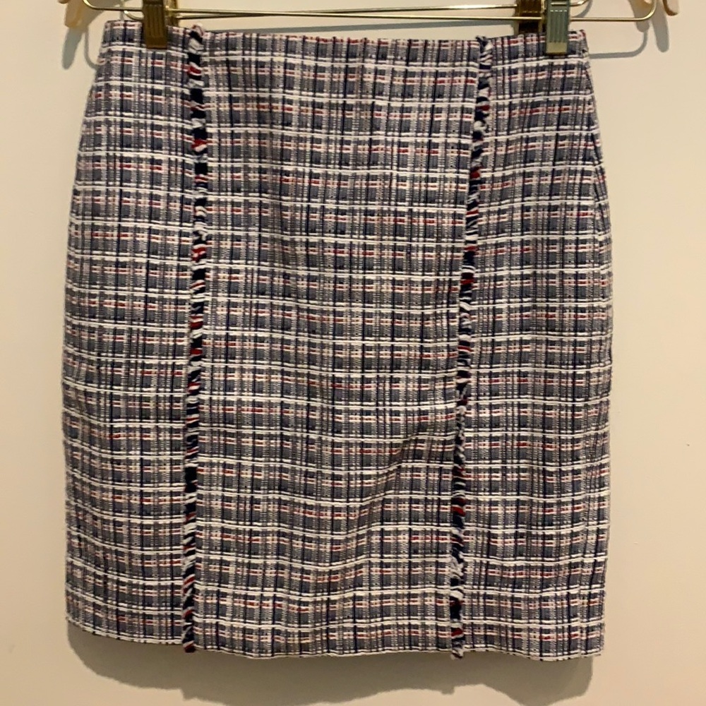 J Crew Tweed Ruffle Pencil Skirt (6P)